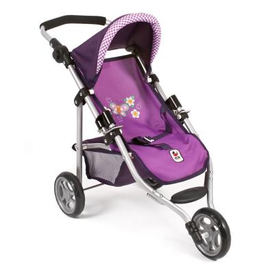 Bayer Chic 2000 612 28 Petite poussette de jogging LOLA pour poupées - Purple Checker