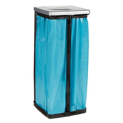 Okt 2053721 support pour sac poubelle plastique argent/noir