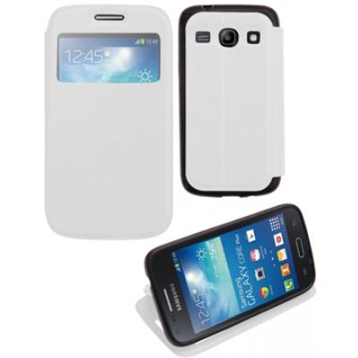 Etui Slim Folio View articulé blanc stand pour Samsung Galaxy Core Plus G3500