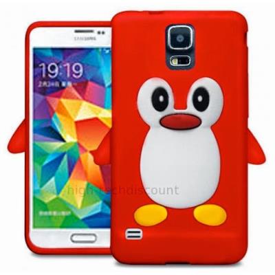 Housse etui coque silicone gel pour Samsung i9600 Galaxy S5 Neo - ROUGE PINGOUIN