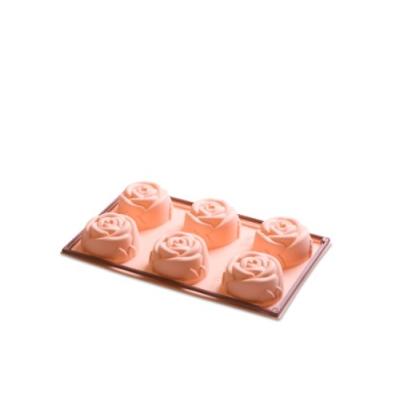SILIKOMART 194489 moule &agrave; g&acirc;teau 6 trous rose 