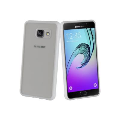 Muvit Crystal Bump - Achterzijde behuizing voor mobiele telefoon - wit, transparant - voor Samsung Galaxy A3 (2016)