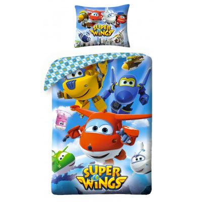 Super Wings Team - Parure de Lit Enfant - Housse de Couette Coton