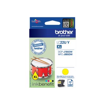 Brother LC22UY - XL - geel - origineel - inktcartridge