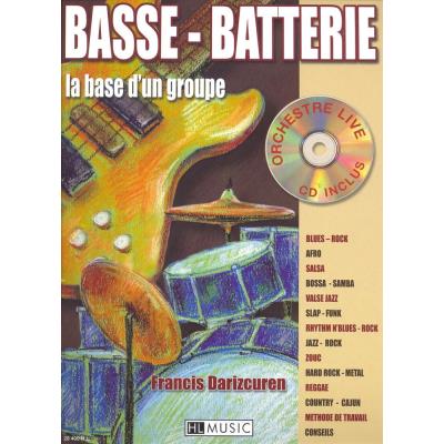 Méthodes et pédagogie LEMOINE DARIZCUREN FRANCIS - BASSE - BATTERIE + CD Guitare basse