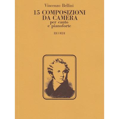 Partitions classique RICORDI BELLINI 15 COMPOSIZIONI DA CAMERA CHANT/PIANO Voix solo, piano