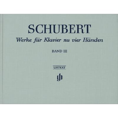 Partitions classique HENLE VERLAG SCHUBERT F. - WORKS FOR PIANO FOUR-HANDS, VOLUME III Piano