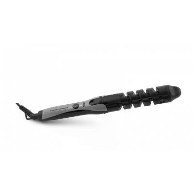 Esperanza ebl009k spiral hair curler - cleopatra - black-gray