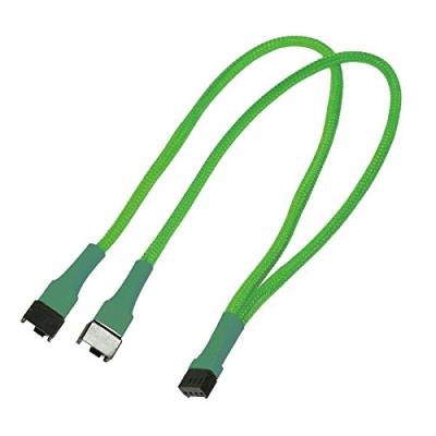 Nanoxia 4-pin pwm y-kabel interne 0.3m 4-pin pwm 2 x 4-pin pwm vert (nxpwy30ng)