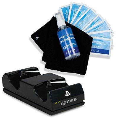 Officially licensed twin charging dock & cleaning kit (ps4)