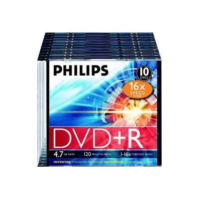 Philips DR4S6S10F - DVD+R x 10 - 4.7 GB - opslagmedia