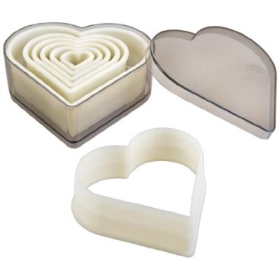 Ibili 784208 lot de 7 emporte-pièces coeur lisse