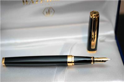 EXCEPTION: stylo Plume Slim Laque Noire GT, Plume Taille Fine