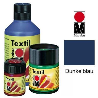 Marabu-textil : peinture pour tissus clairs 15ml pot : bleu foncé mr171639053