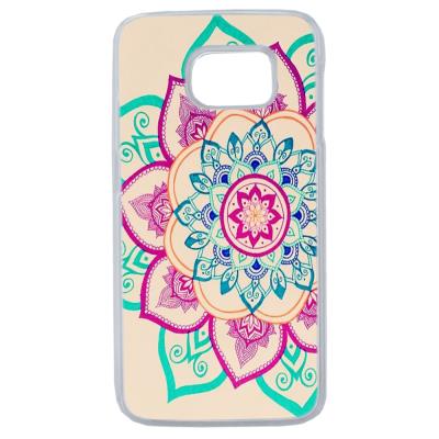 Etui Housse Coque Originale Mandala Vert Samsung Galaxy S6 Edge