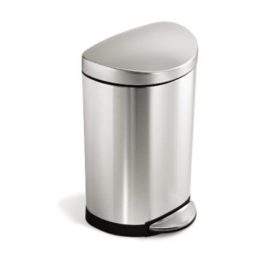Simplehuman poubelle à pédale semi-rond acier inoxyadable anti-traces 10 litres