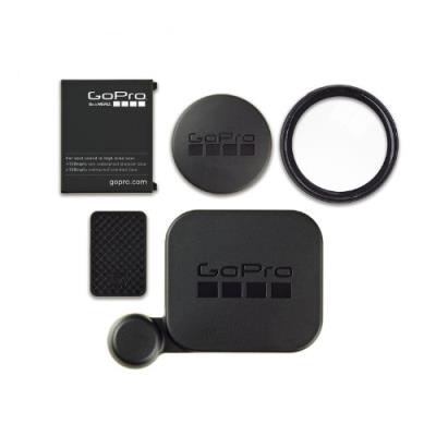 Gopro alcak-302 kit de objectif de protection + capuchons lentille + housse