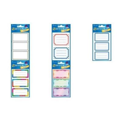 Avery - zweckform etiquettes pour livres design z bordure multicolore en papier inscriptible contenu: 3 planches à 2 étiquette