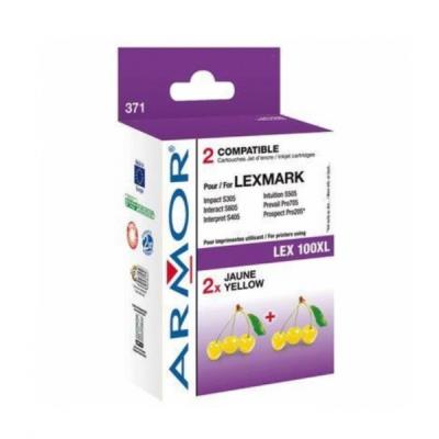 Armor K10190R1 - 2 - geel - inktcartridge (alternative for: Lexmark 100XL)