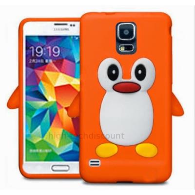 Housse etui coque silicone gel pour Samsung i9600 Galaxy S5 Neo - ORANGE PINGOUIN
