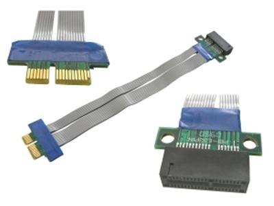 Riser PCI Express 1 port PCI-E 1x - SOUPLE Longueur totale 190mm