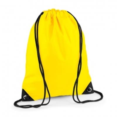 Sac à dos à bretelles - gym - linge sale - chaussures - BG10 - jaune