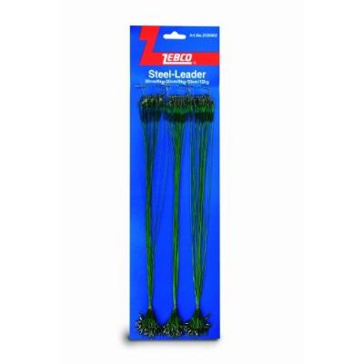 Zebco steel-leader bas de ligne en acier 30 cm vert