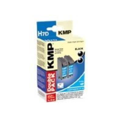KMP Inkjet H7D Double Pack - 2 - zwart - gereviseerd - inktcartridge (alternative for: HP 45)