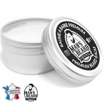 Baume de barbe Man's Beard premium - fabrication française - adoucit et protège les barbes - contenance : 90 ml - baume à barbe pour homme - parfum musc / homme