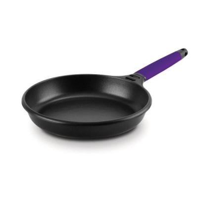 fundix poêle anti-adhésive en fonte d'aluminium manche amovible compatible induction violet 22 cm