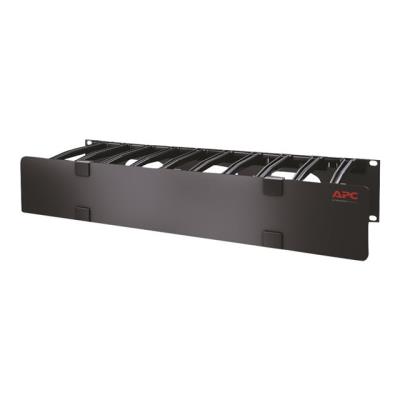 APC Horizontal Cable Manager Single-Sided with Cover - paneel voor kabelbeheer in rack (horizontaal) met beschermkap - 2U