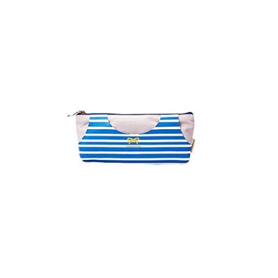 Trousse à Crayons, Trousse Scolaire , Trousse à Maquillage En Coton, Bonne Qualité, Couleur Mixte (bleu Marinière)