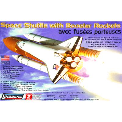 Maquette navette spatiale avec fusées porteuses lindberg