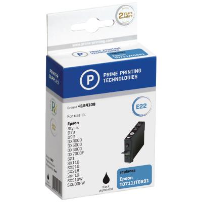 Prime Printing - zwart - inktcartridge (alternatief voor: Epson T0711)