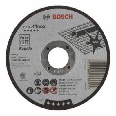 Bosch Disque à Tronçonner Droit Best For Inox Rapido 2608603486 6 A