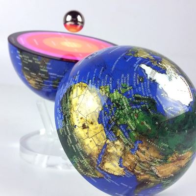 Coreglobe, le premier globe lumineux electromagn&eacute;tique 2 en 1 - bleu