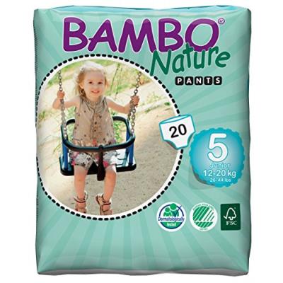 Abena bambo nature taille junior 5 (12-20 kg) wc - formation pantalon de traction - 20 pièces par lot