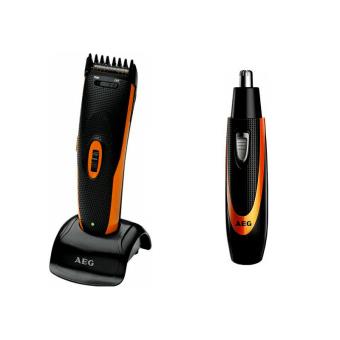 Tondeuse HSM/R 5597 NE AEG, pour cheveux, barbe + Dépilateur poil de nez/oreille - 1