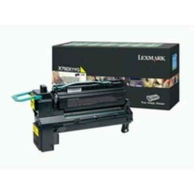 Toner yellow high yield pages 20.000 lexmark x792x1yg-c1
