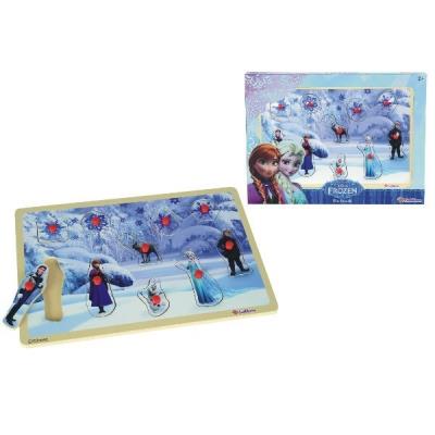 Smoby toys - 7 100003371 - la reine des neiges frozen - premier puzzle - en bois