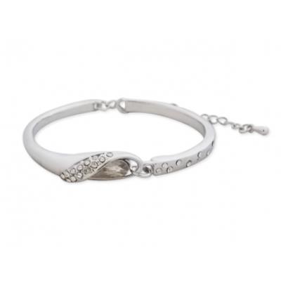 Bracelet argenté, faux diamant blanc et strass bijou fantaisie pas cher