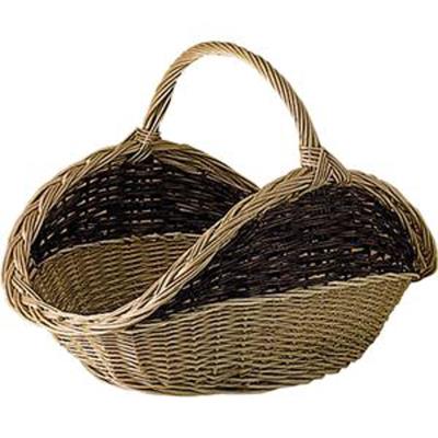 Panier à bûches en osier, l 65 -PEGANE-
