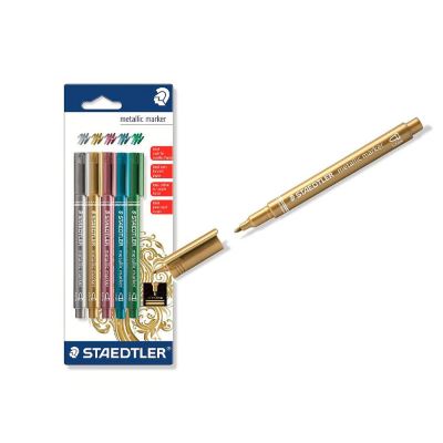 Staedtler - 8323-sbk5 - Blister 5 Marqueurs Métallique