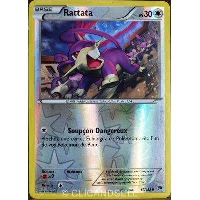 carte Pokémon 87/122 Rattata 30 PV - REVERSE XY - Rupture Turbo NEUF FR État correct - Pokémon reconditionné disponible sur Fnac