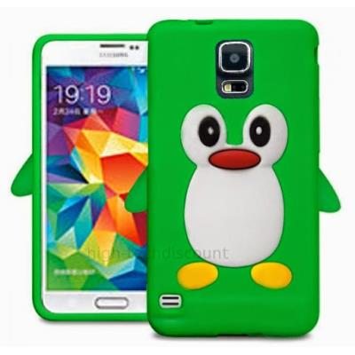 Housse etui coque silicone gel pour Samsung i9600 Galaxy S5 Neo - VERT PINGOUIN