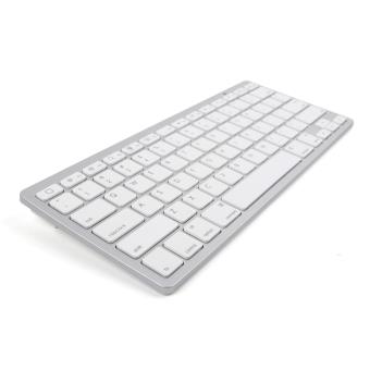 12 02 Sur Clavier Bluetooth Sans Fil Blanc Qwerty Anglais Duragadget Pour Ipad Tablettes Et Ordinateurs Portables Mac Windows Et Android Clavier Achat Prix Fnac