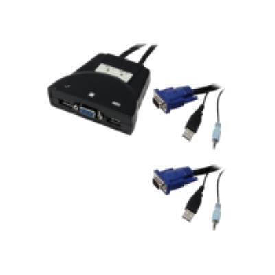 MCL Samar CAS-262MU - KVM / audio / USB switch - 2 poorten - desktop