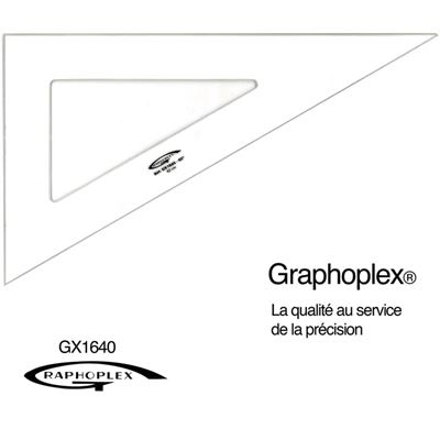 Equerre 60° 3 bords anti-taches 42 cm - graphoplex