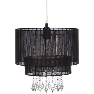 Ranex 6000.151 suspension amy tissu noir et pampilles acryliques