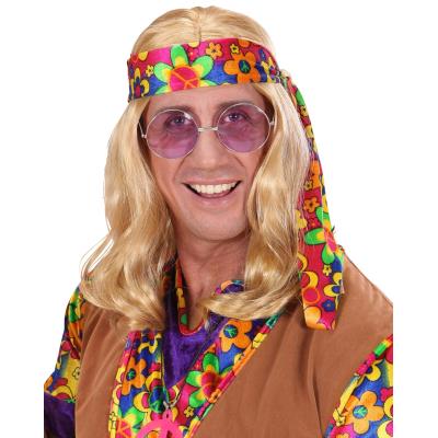 Perruque hippie blonde homme